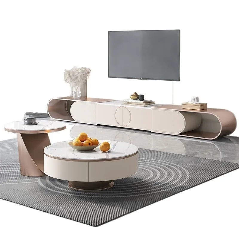 Coffee Equipment For Home - Light luxury rock slab TV cabinet