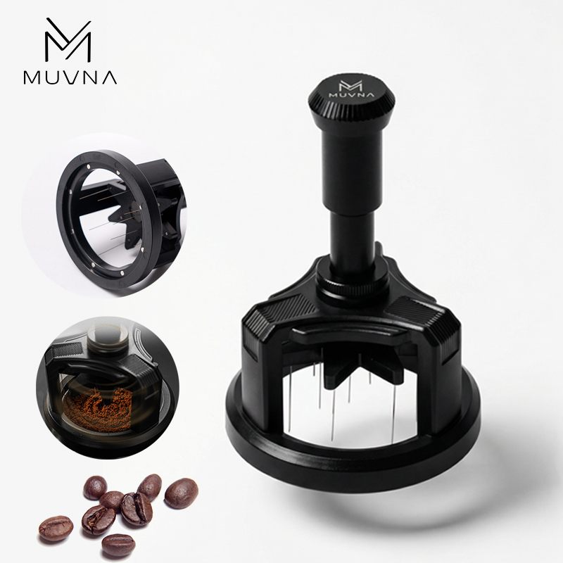 Coffee Distribution Tool - MUVNA Teemo Magnetic WDT Tool Auto-Rotating