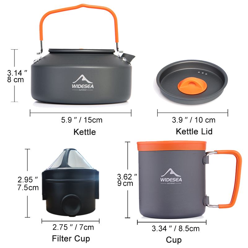 Widesea Camping Coffee Cookwar - đánh giá và giá Coffee Equipment Filter