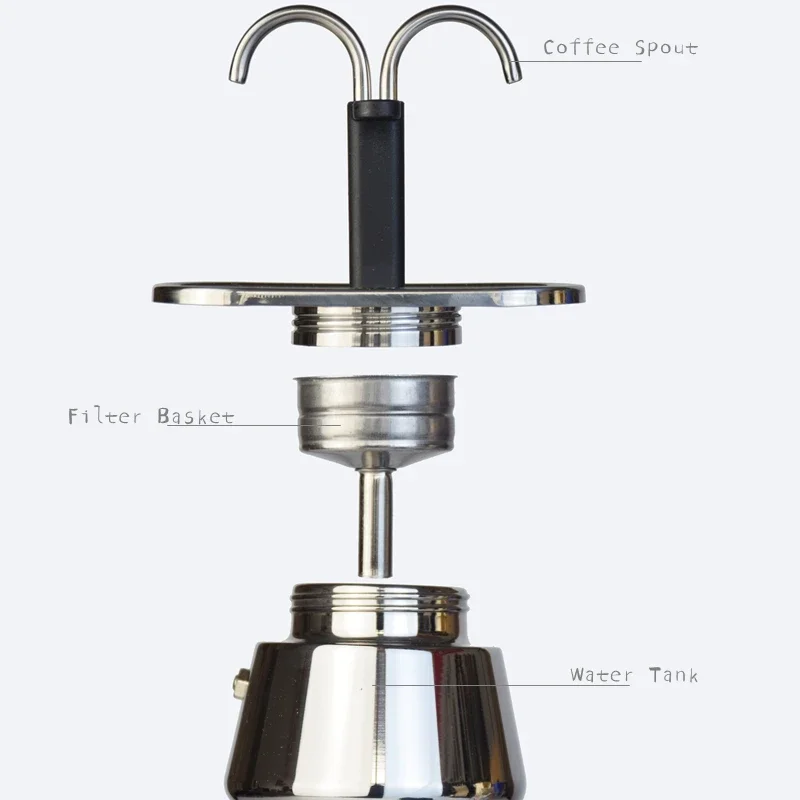 200ML Mini Moka Pot Double Tub - đánh giá và giá Coffee Equipment Tools