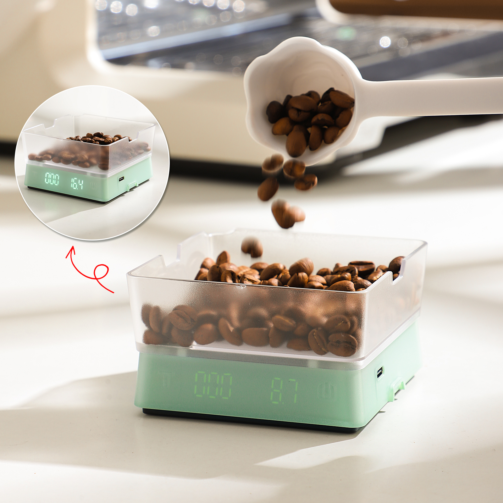 Bincoo electronic coffee scale - đánh giá và giá Coffee Equipment
