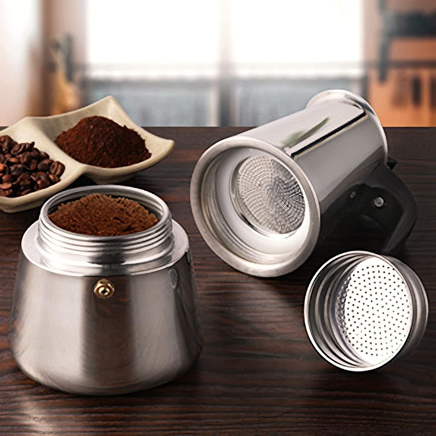 4/6/9 Cups Moka Pot Caffe Mach - đánh giá và giá Coffee Equipment Tools