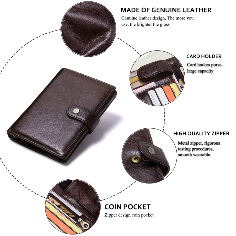 Casual Genuine Leather Wallet  - đánh giá và giá Coffee Equipment Travel Bag
