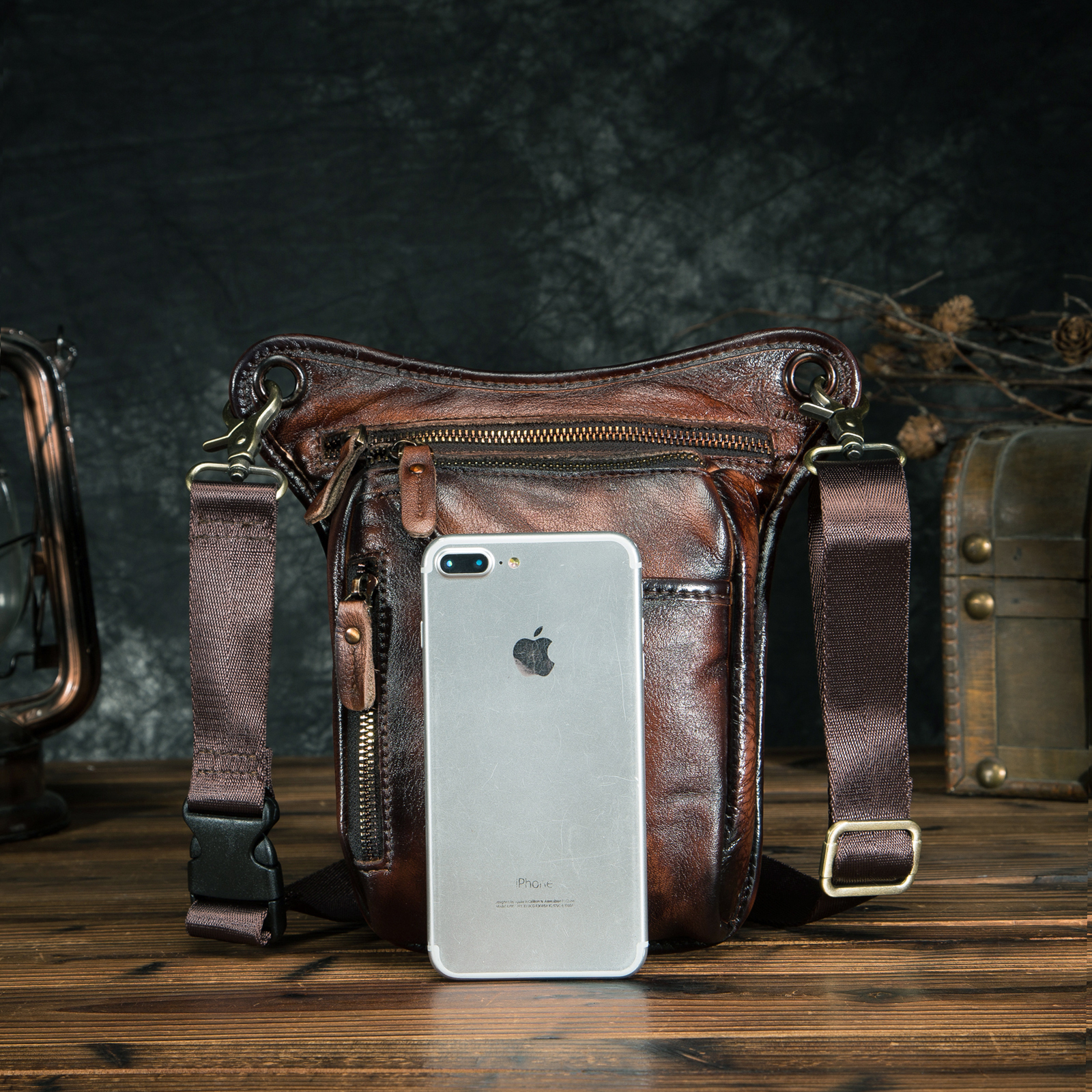 Thick Crazy Horse Leather Men  - đánh giá và giá Coffee Equipment Travel Bag