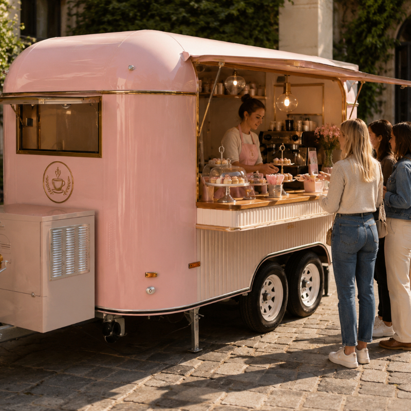 Food Cart Mobile Trailer Custo - đánh giá và giá Coffee Equipment