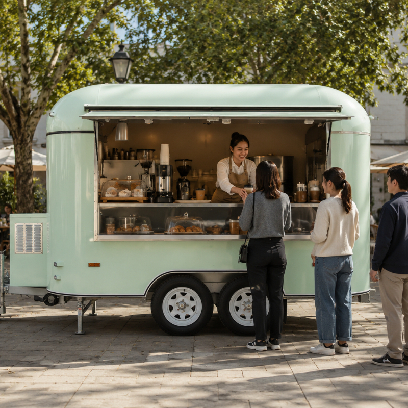 Food Cart Mobile Trailer Custo - đánh giá và giá Coffee Equipment